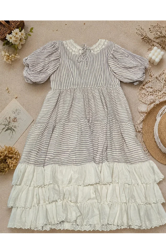 Handloom Cotton Layered Dress
