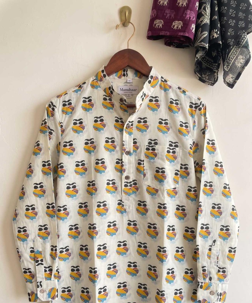 Yellow Pagdi Short Kurta - CS