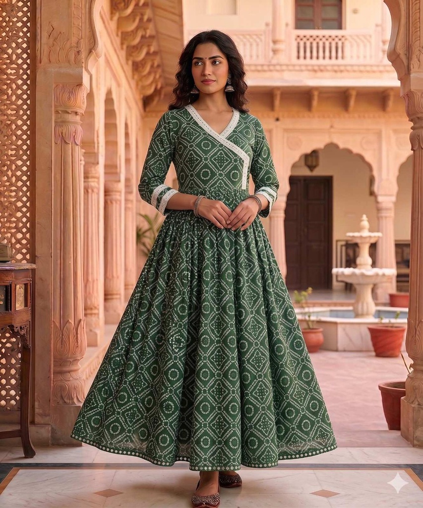 Green Bandage Anarkali