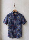 Royal Sanganeri Blue Half Shirt