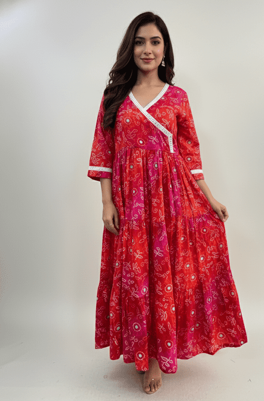 Jaipuri Bandhani Style Angrakha (M)