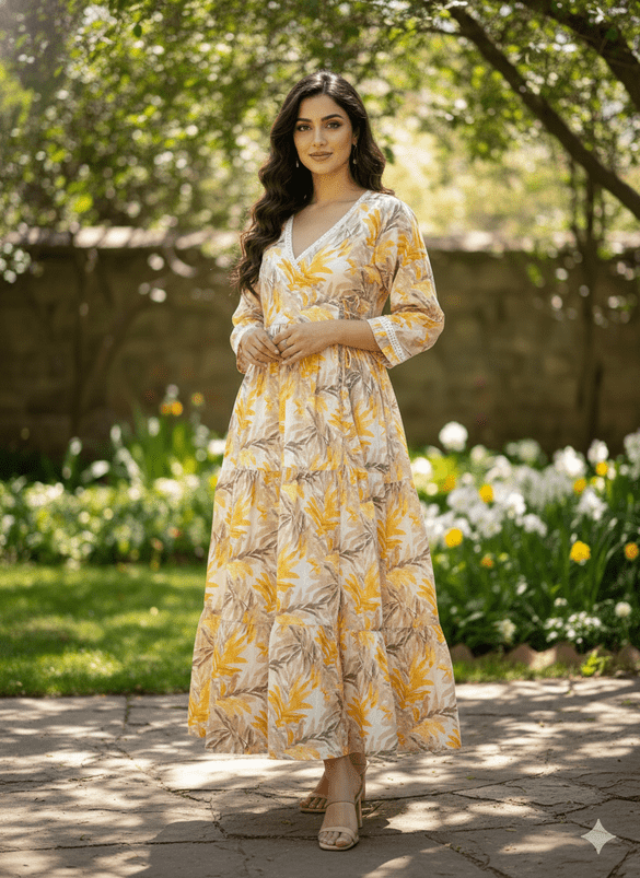 Mustard Yellow Angrakha (M)