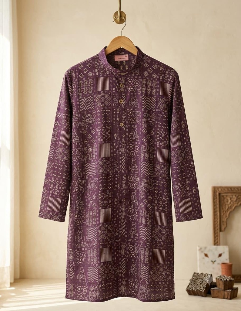 Wine Mandana Long Kurta
