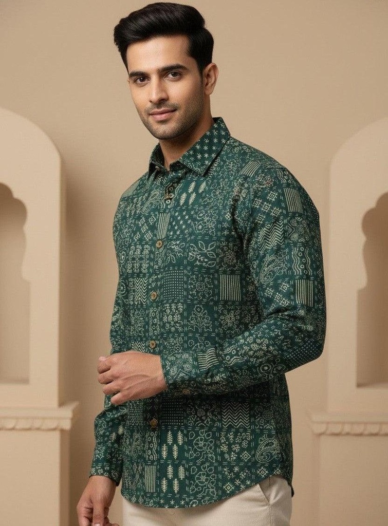 Green Mandana Full Shirt