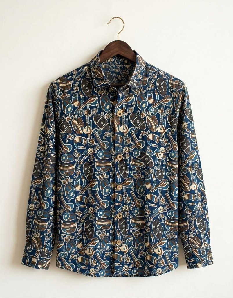 Musical Blue Full Shirt