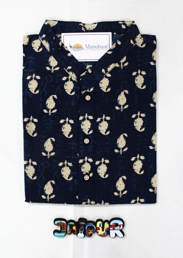 Indigo Paan Short Kurta (L)
