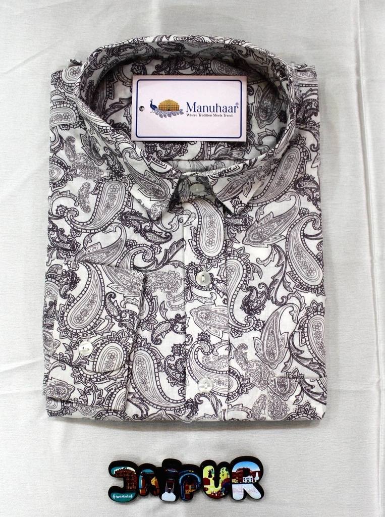 Off White Abstract Full Shirt