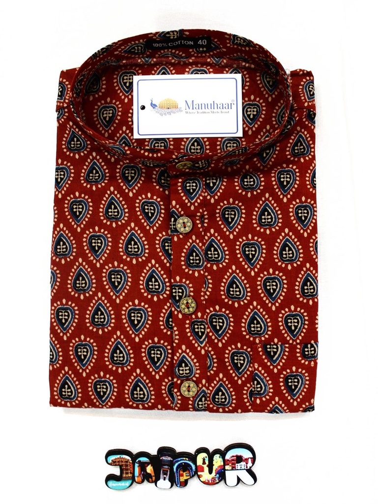 Maroon Hukum Short Kurta (S)