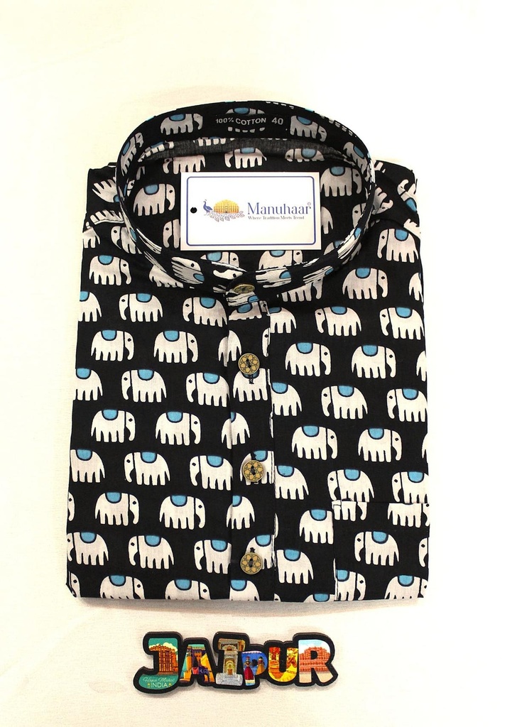 Black Jumbo Short Kurta (S)