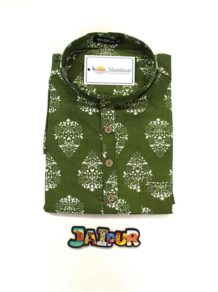 Mehndi Moonleaf Short Kurta