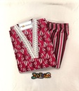 Pink Leaf Women's Pure Cotton Kurti Pant Set