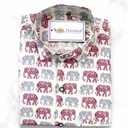 Cream Mandana Elephant Half Shirt