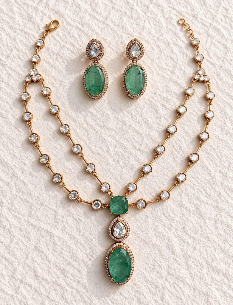 [HOD-JS-LYRD-OVL-001] Layered Oval Stone Drop Design