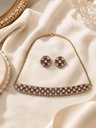 Noor Ruby-Tone & Clear Stone Choker