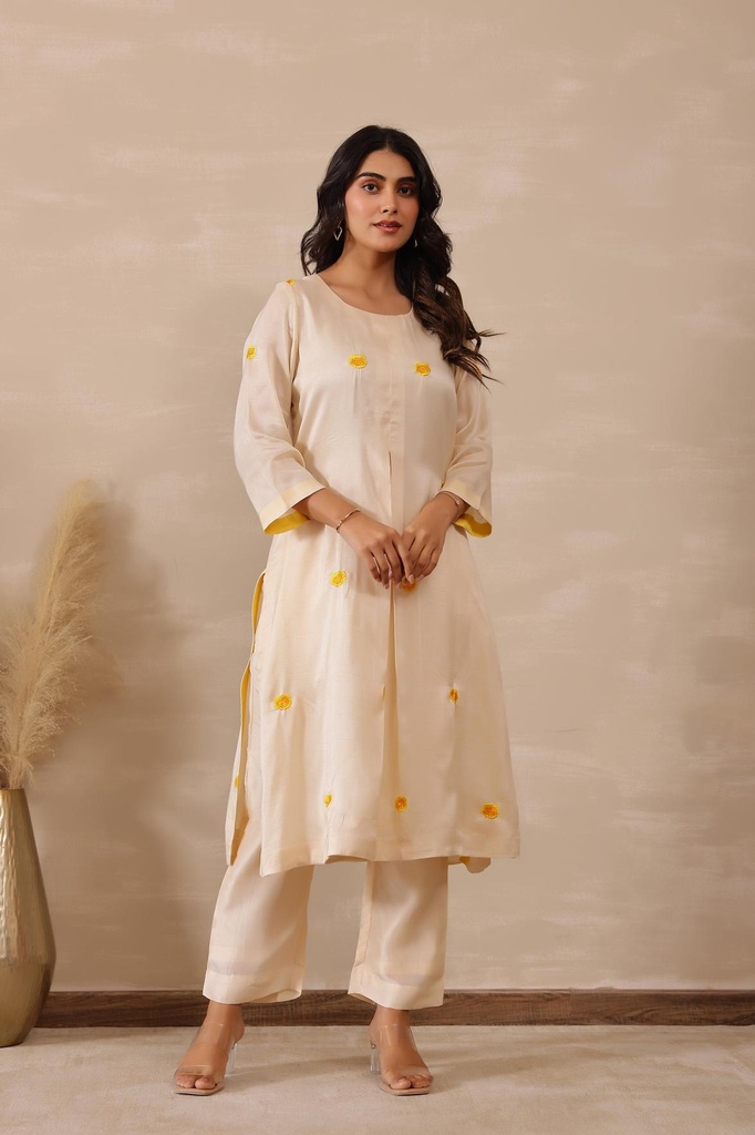 Off White Marigold Tunic Set