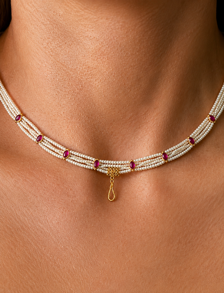Ocean Charm Fish Beaded Choker Necklace