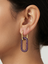 Luxury Pink Crystal Link Drop Earrings