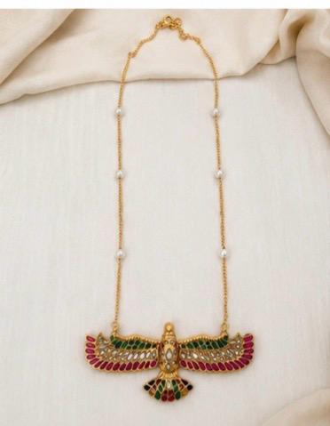 Royal Multicolor Eagle Pendant Necklace