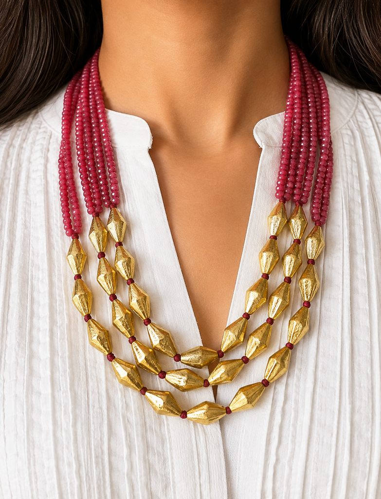 Ruby Layered Statement Necklace